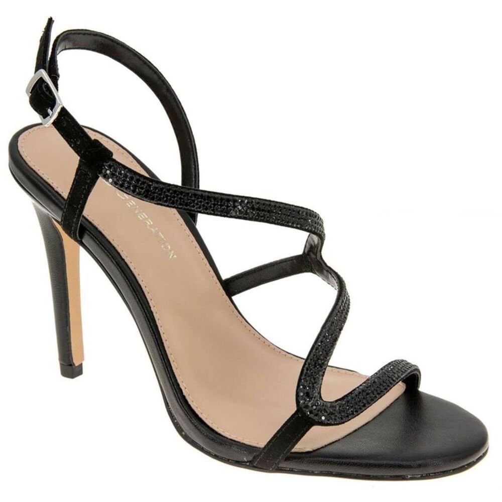 BCBGeneration Black Strappy Sandals